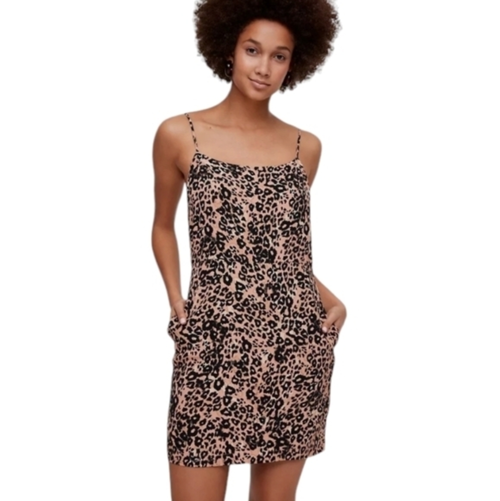 WILFRED ARITZIA ISABELLE LEOPARD MINI DRESS‎ S